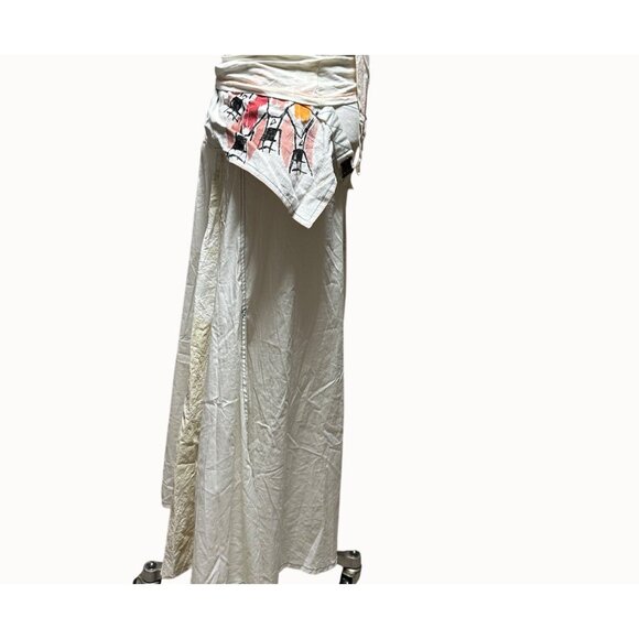 OHDD Wearable Art A line Skier Made In Italy Size 6Rare White & Multicolor Acc - Picture 5 of 9